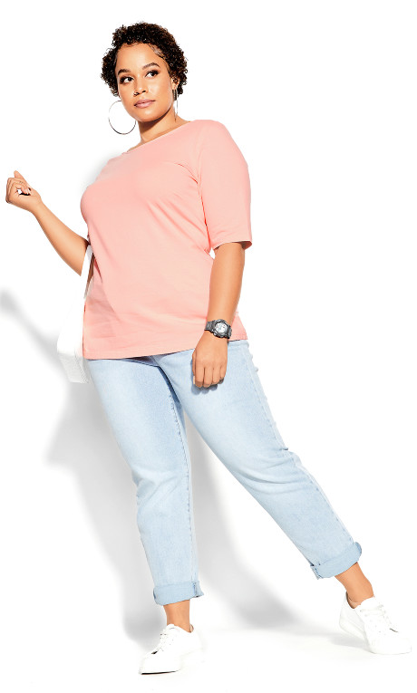 plus size elbow sleeve tee