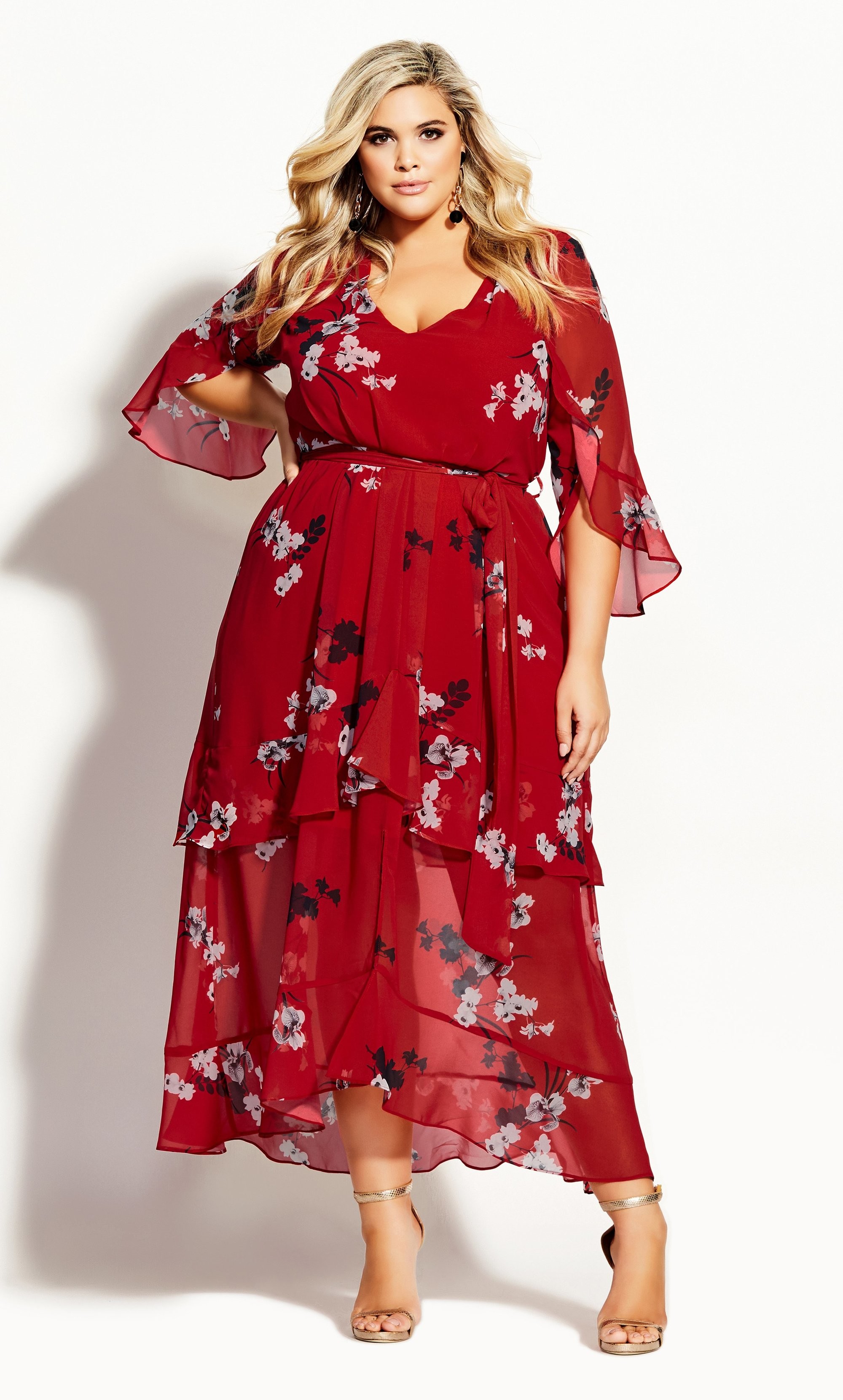 City Chic Floral Maxi Dress Factory ...