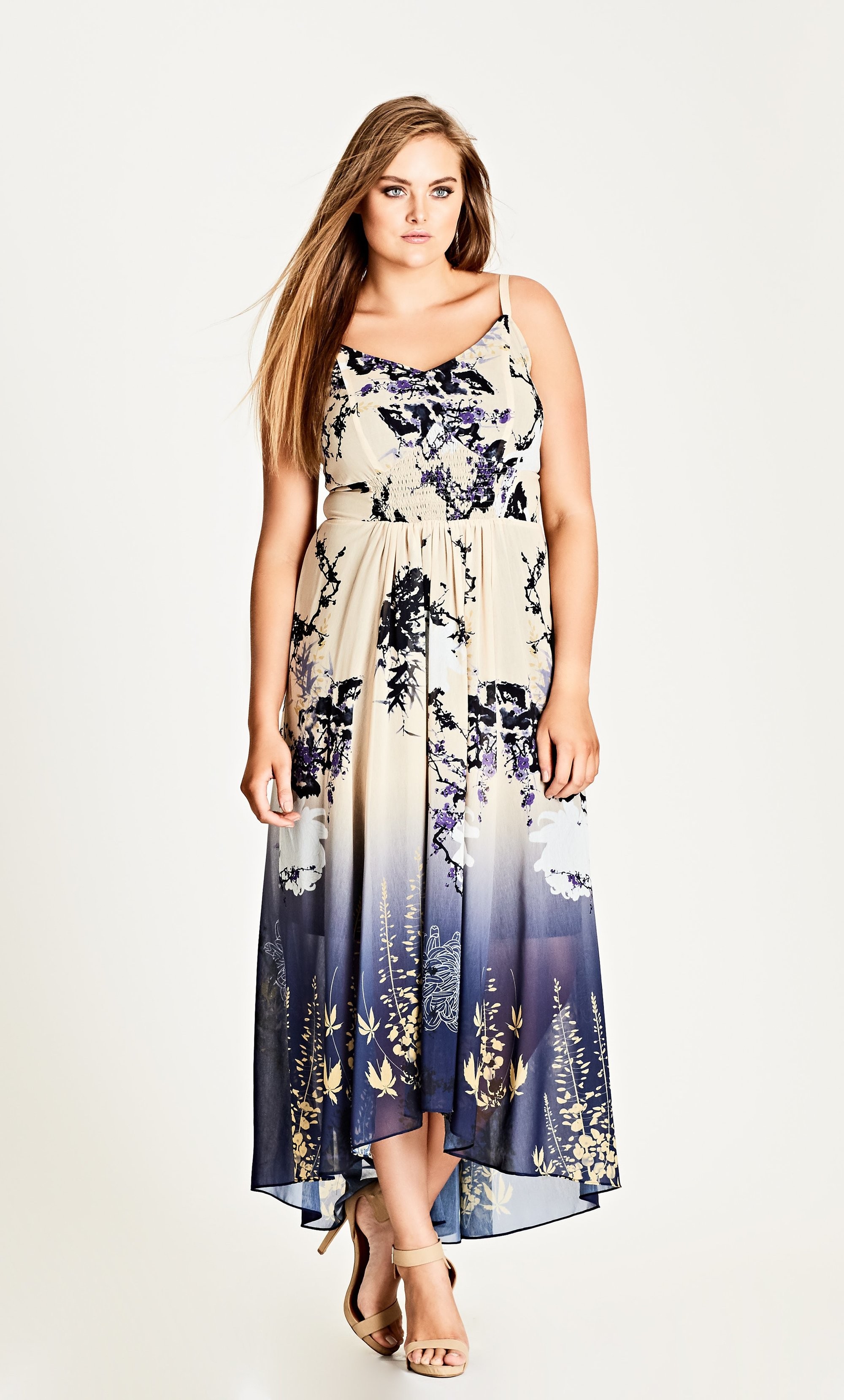 city chic blossom maxi dress