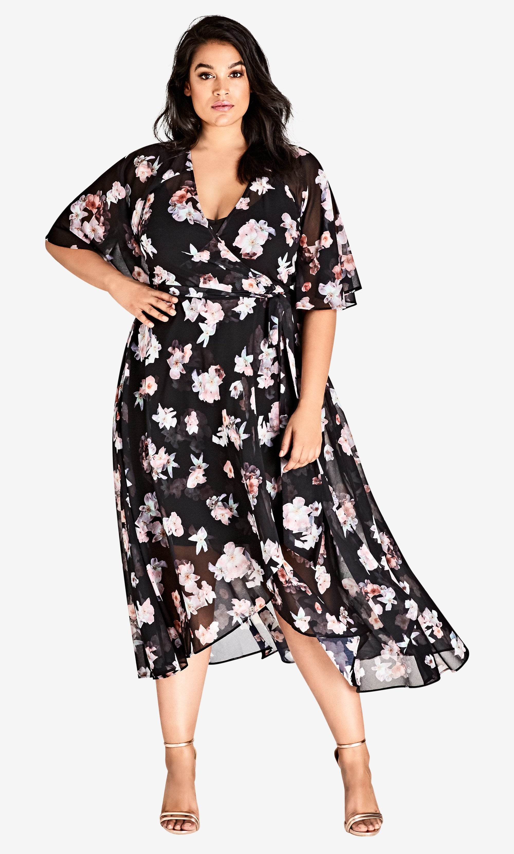 city chic blossom maxi dress