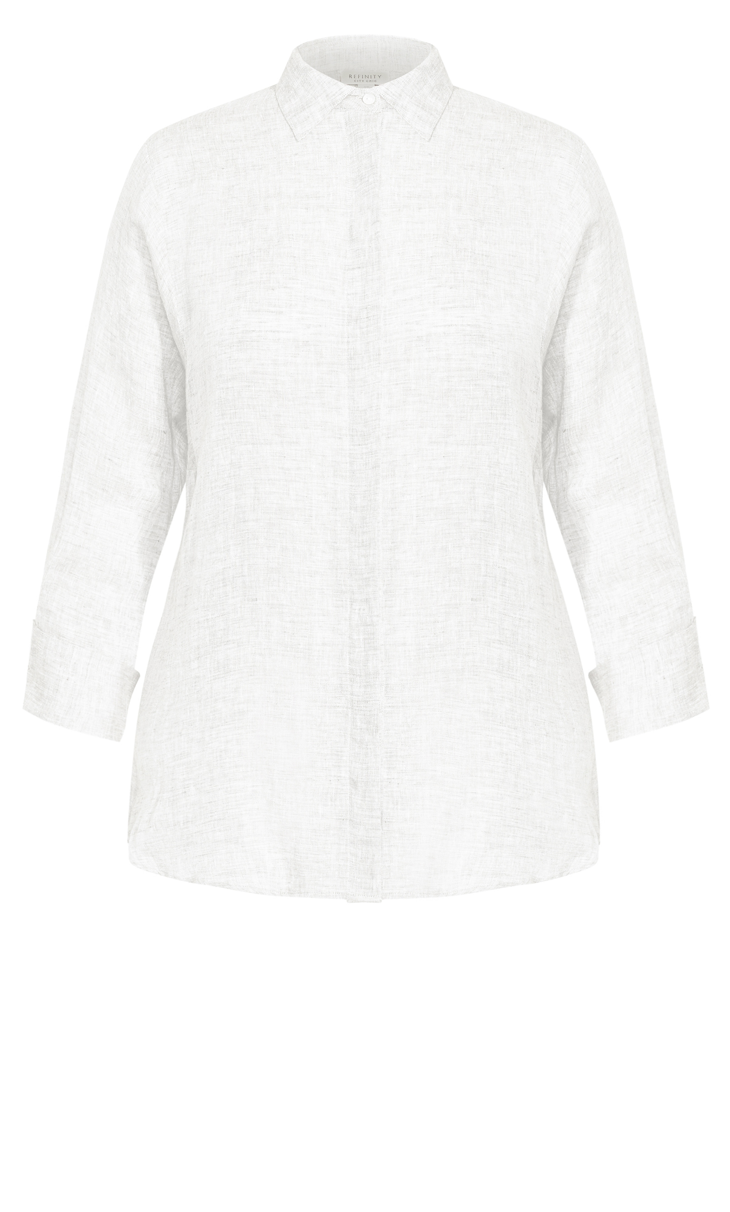 Shop Women's Plus Size Plus Size Linen Shirt - white